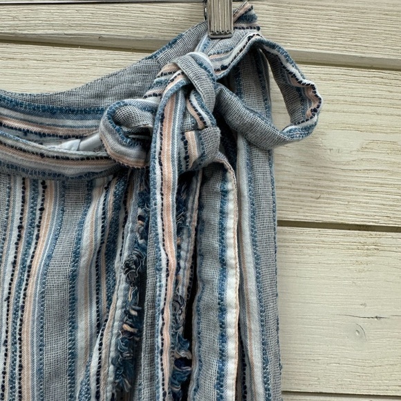 Tigerlily Blue and White Striped Midi Skirt Skirt Small - Picture 6 of 7